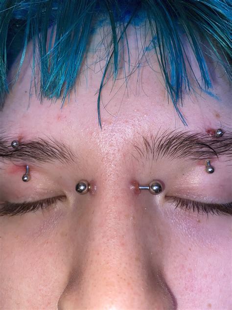 eyebrow piercing rejection|bridge piercing rejecting.